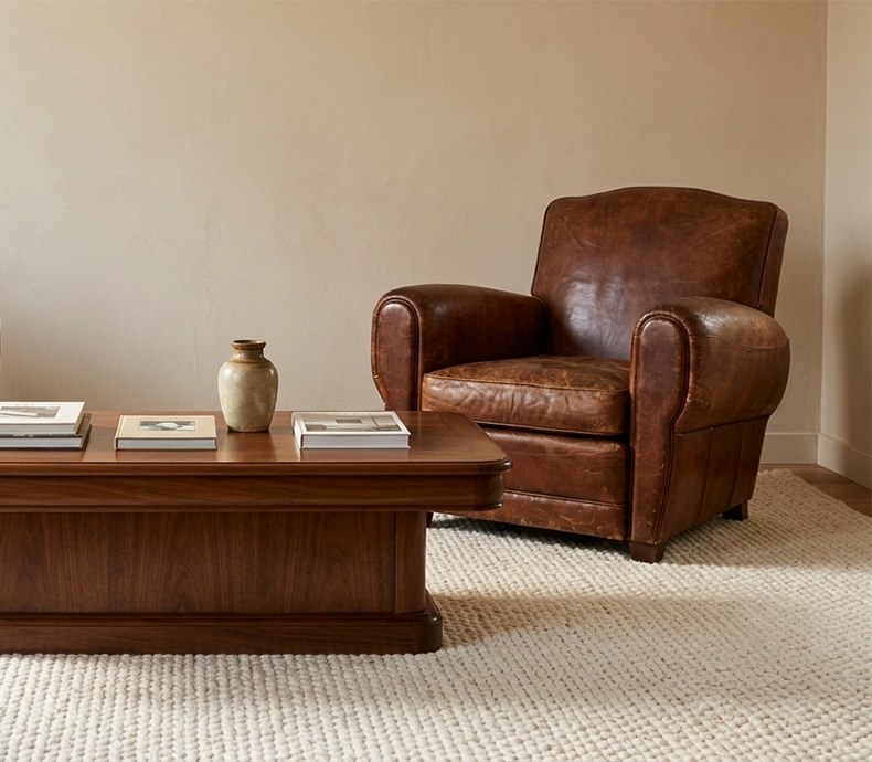 Rénovation fauteuil cuir Atelier Edelweiss