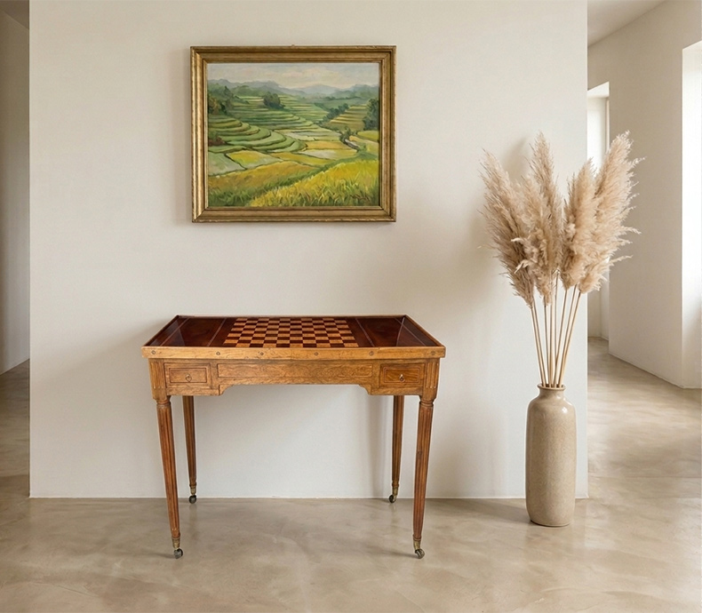 Restauration table à jeux Louis XV - Atelier Edelweiss
