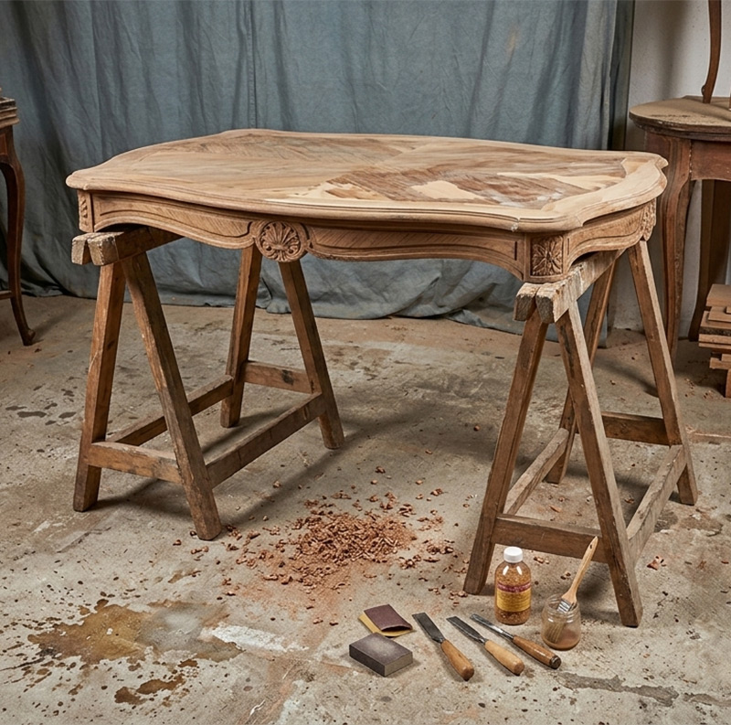 Restauration table Atelier Edelweiss